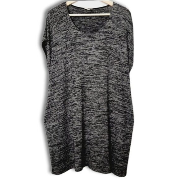 WILFRED Aritzia Lorelei w/ Pockets Soft Knit Tunic Dress Marled Dark Gray Sz XXS - Picture 1 of 13